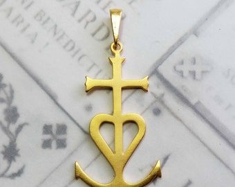 Cross - NEW Camargue Cross - 18K Gold Vermeil - 25x46mm
