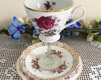Teacup wine glass trio