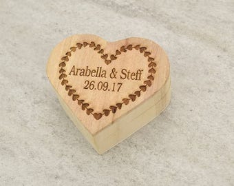 Wooden ring box - personalised