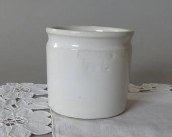 Vintage Measuring Cup Hoganas Keramik Jar 1/8 Liter Sweden Scandinavian Design Stoneware White Höganäs Keramik
