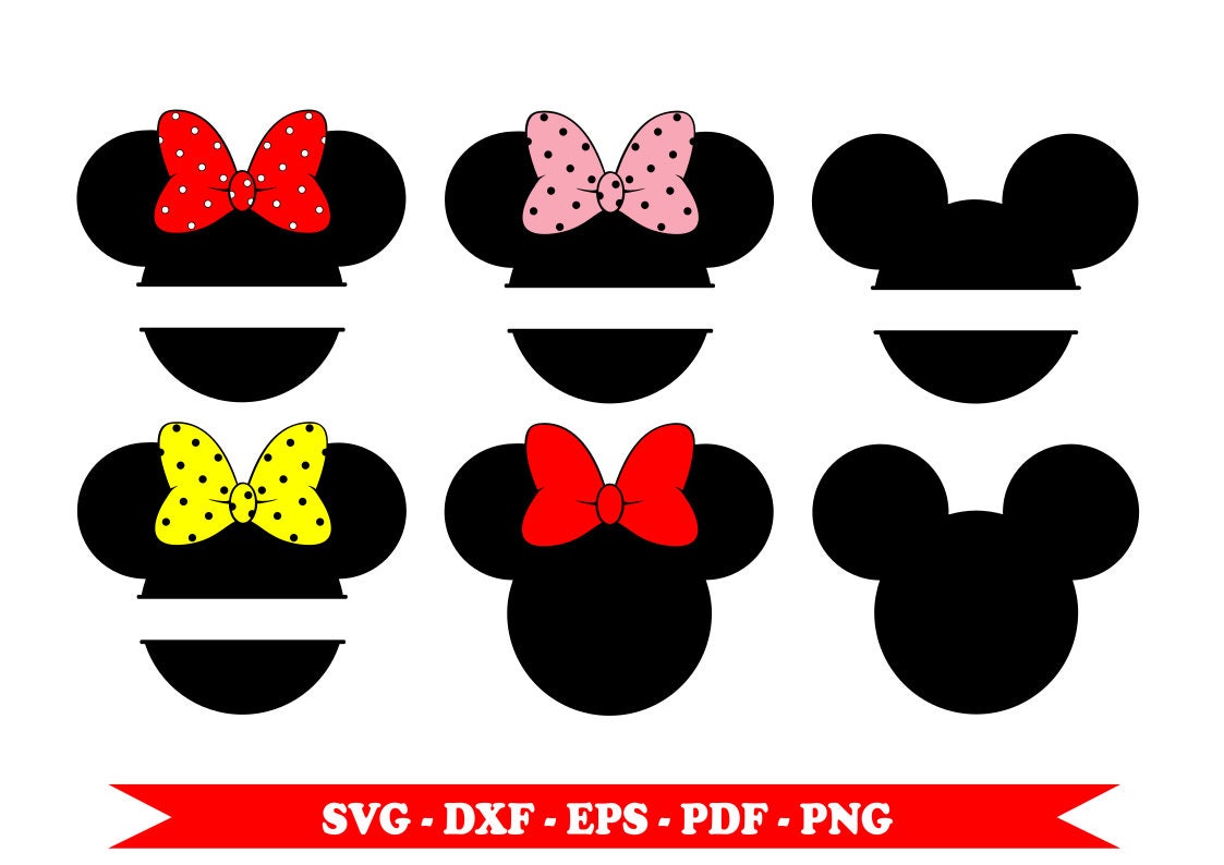 Download Minnie Mickey mouse silhouette snowflake svg svg head clip