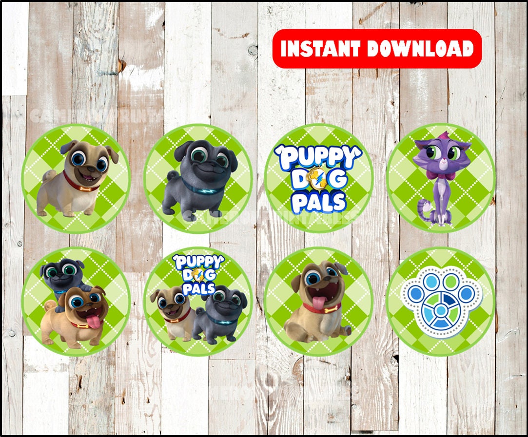 Puppy Dog Pals toppers instant download Puppy Dog Pals