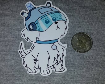 Snuffles SNOWBALL Die-Cut Sticker Label Rick And Morty