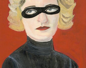 Rose regrets nothing. Limited edition print of an original oil painting by Vivienne Strauss.