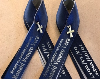 ribbon funeral memorial ribbons personalized