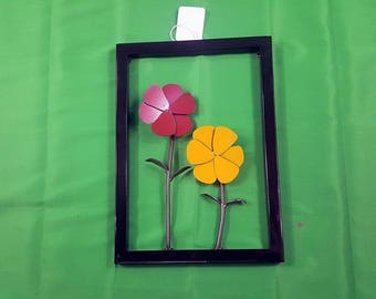 Framed 2 Flower Wall Decor