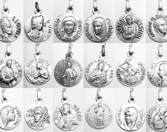 Medals holy first names gold plated 3 microns diameter 18mm