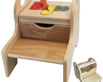 The Premium Name Puzzle Stool ("FREE" Shipping) ( Put Child's Name in Notes to Seller on Checkout Page)