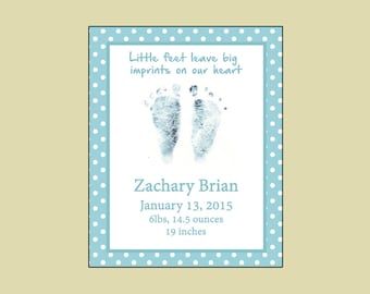 Personalized Baby footprint plaque