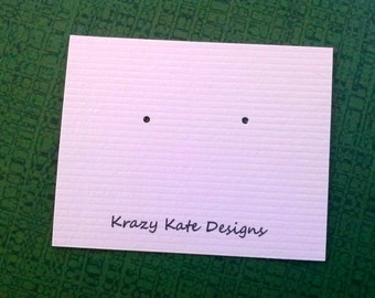 Post earring cards, Set of 30, Printed Earring Cards, jewelry cards, personalized earring card