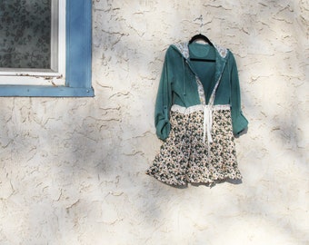 upcycled jacket - M - upcycled clothing, eco friendly jacket, daycoat, hoodie . melita