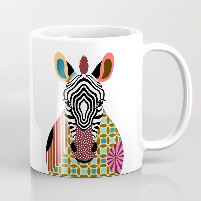 Zebra Mug Zebra Gifts Zebra Art Print Zebra Decor Zebra