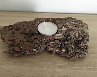 Driftwood candle holder, unique