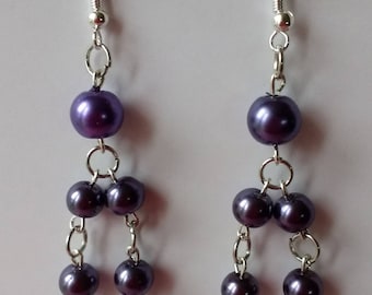 Purple pearls on double chain