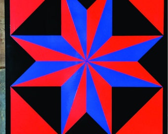 Barn Quilt 2'x2' LeMoyne Star pattern
