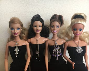Barbie Doll Clothes, Barbie Doll Necklaces, Barbie Jewelry, Fashion Doll Jewelry, Doll Necklace, OOAK Jewelry, Doll Accessories