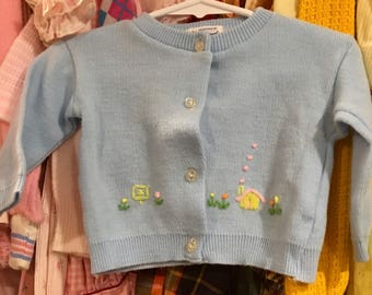 70s Baby Cardigan 3/6 Months