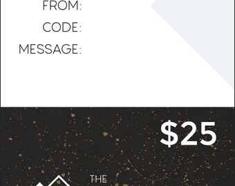 25 Dollar Gift Certificate to DULCET EDGE, E-Card, Printable Gift Certificate