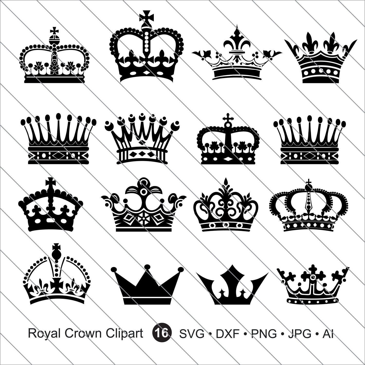 Download Royal Crown Silhouettes SVG crown silhouettes clipartRoyal