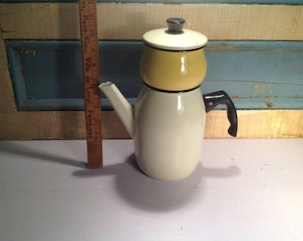Vintage enamel teapot