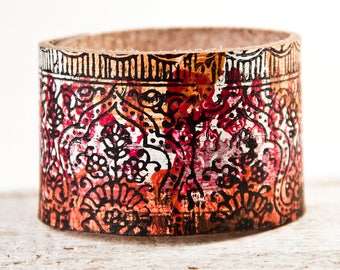 Leather Jewelry - Wide Cuff Jewelry - Gift Ideas - 2018