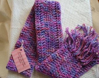 Very Berry Hand Dyed Cotton Rayon Scarf - 30A