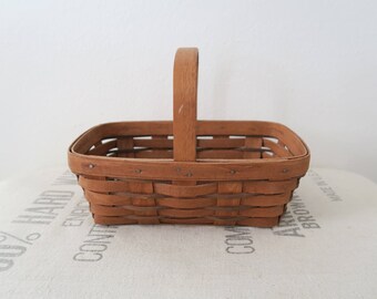 Vintage Longaberger Basket With Handle 1989
