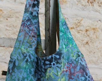 Hobo Batik Reversible Shoulder Bag & Purse