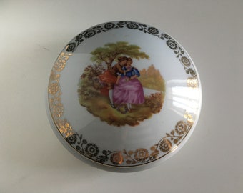Fragonard Limoges France porcelain jewelry box