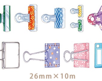 1 Roll of Limited Edition Washi Tape: Paper Clips