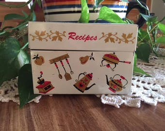 Vintage Ohio Art Metal Recipe Box