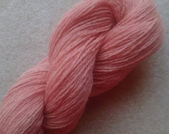 2 ply laceweight 90%lambswool, 10 cashmere. - Deep Peach 50g