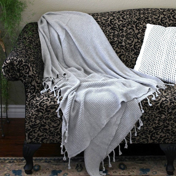 100 Pure Organic Cotton Knit Throw Knitted Blanket with