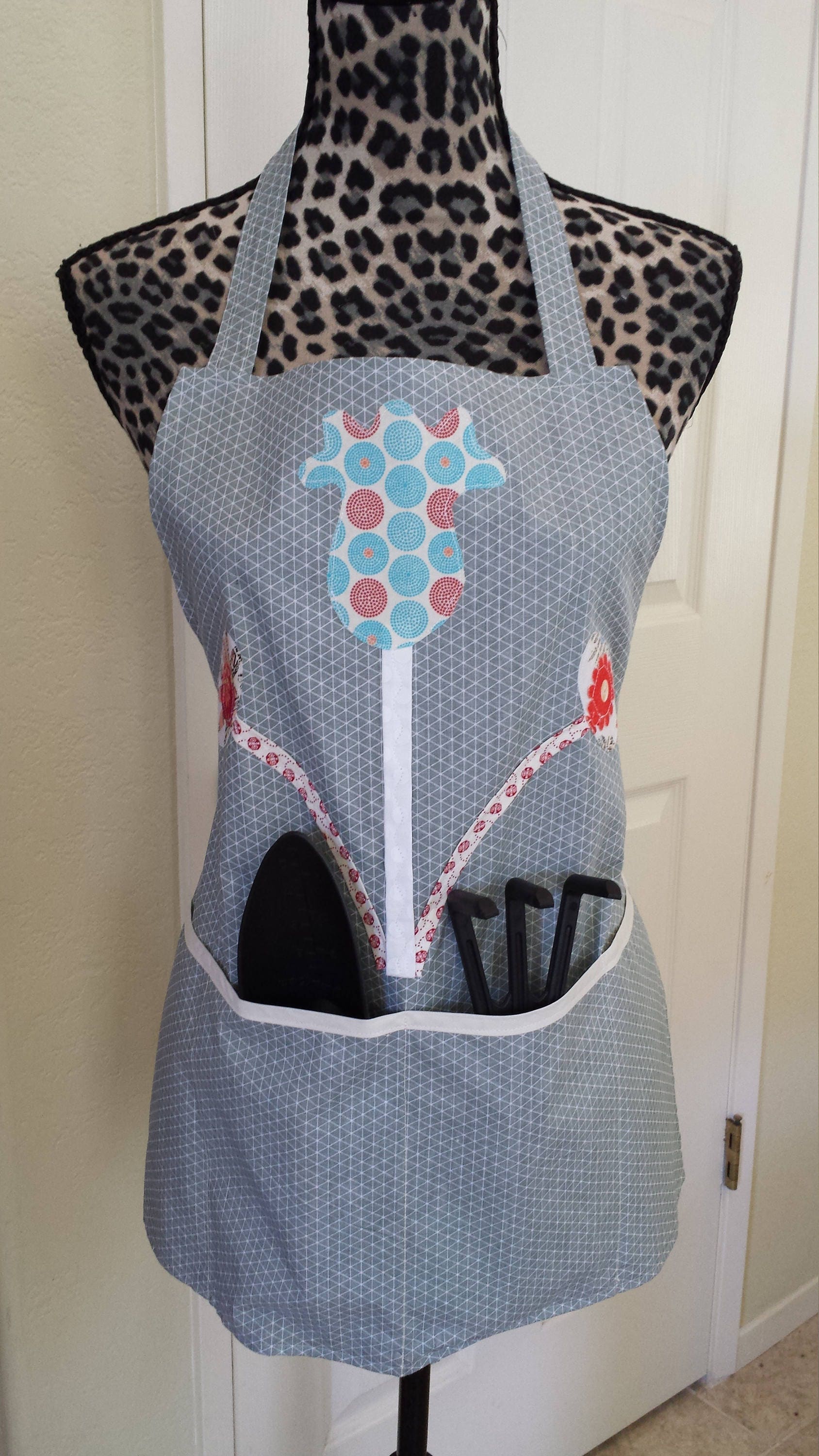 Gardening Apron with 4 deep pockets Gift Set