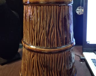 Vintage Lane Ceramics Butter Churn Cookie Jar-L@@K!!!!