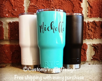 Ships Free! RTIC Tumbler 20 oz or 30 oz, RTIC Cup, RTIC Powder Coated Tumbler, Stainless Steel, Monogram Tumbler, Personalized Gift, Custom