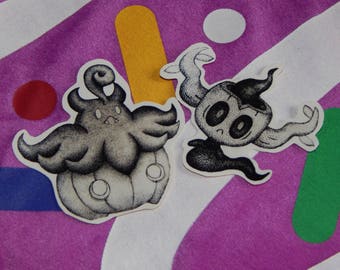 Pumpkaboo and Phantump stickers