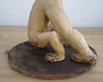 head in the mud sculpture polymer clay