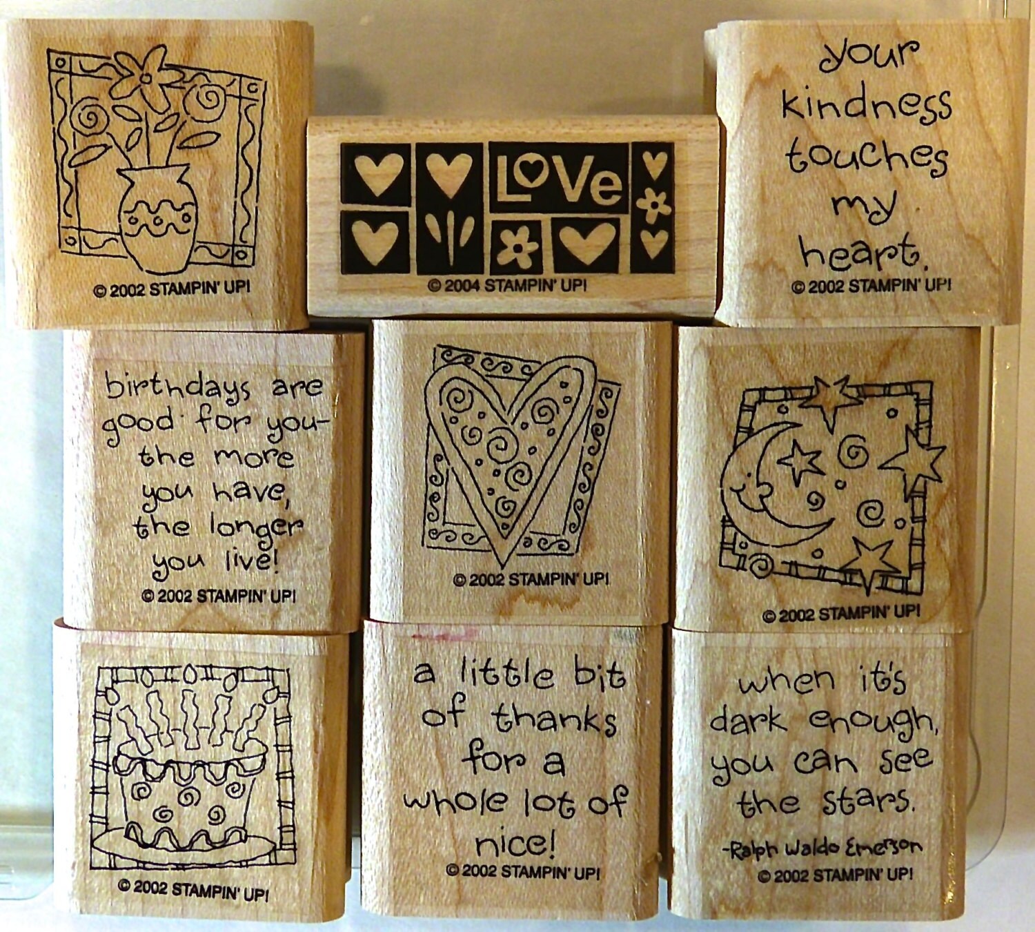 STAMPIN UP STAMPS Wood Block Stamps Card and Papercraft