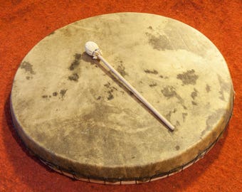 Shaman drum 20" fallow deer hide