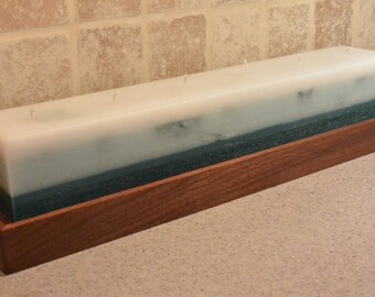 One of a kind 24 inch long hand poured candle with 6 wicks. Ships in 1 business day.