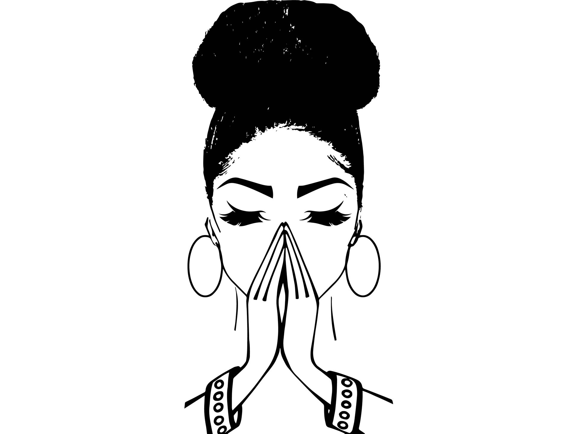 Free Free 85 Black Woman Praying Svg Free SVG PNG EPS DXF File