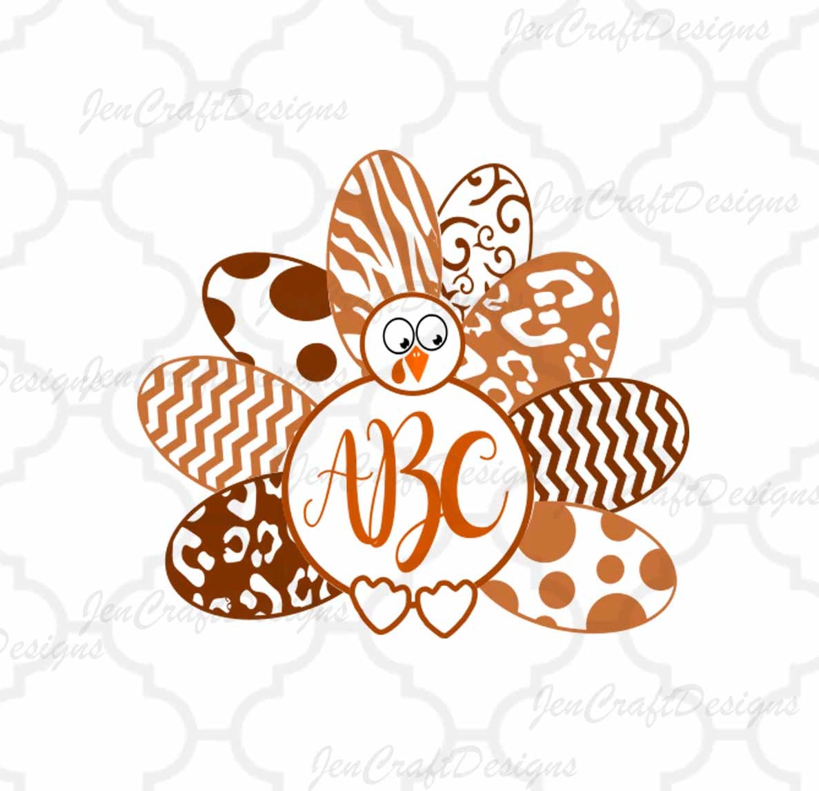 Download Layered Turkey Monogram Frame SVGEPS Png DXF studio files