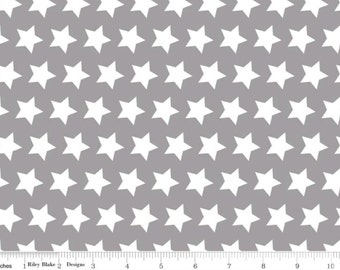 Basic Gray Stars--One Yard- Riley Blake