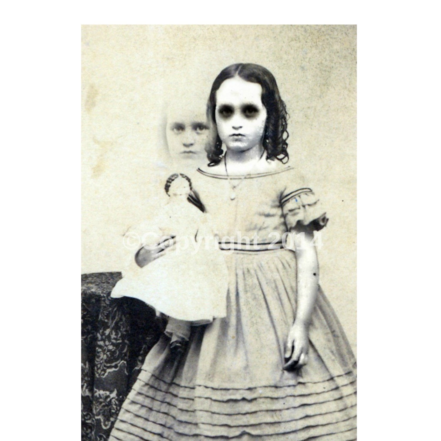 Printable Child Photo Ghost Vintage Victorian Vintage Altered