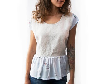 Linen clothes women, Linen shirt women, Casual loose top, Womens beige top, Vacation shirt, Beautiful linen top, Linen tunic top