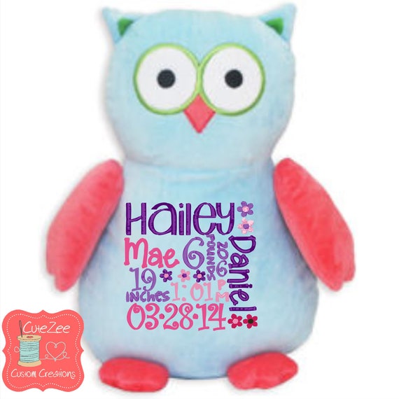 personalised owl teddy