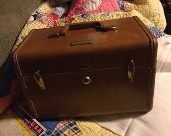 Vintage Brown Samonsite Traincase