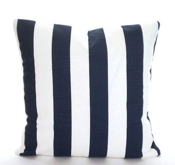 Navy Stripe Pillow Cover Decorative Pillows Cushion Covers