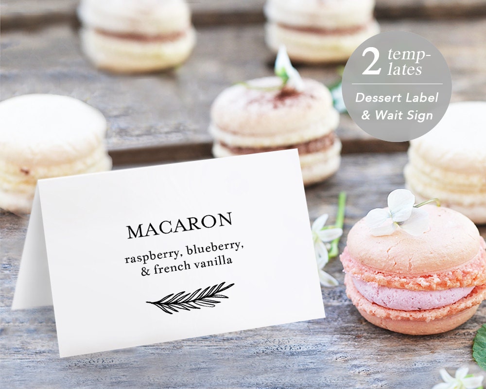 printable dessert buffet label template dessert stations buffet labels
